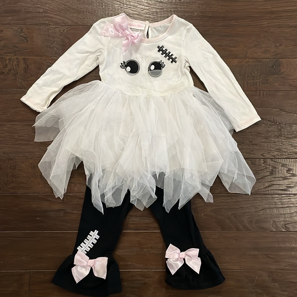 Halloween Mummy Dress Bellbottom Outfit Girl 18M